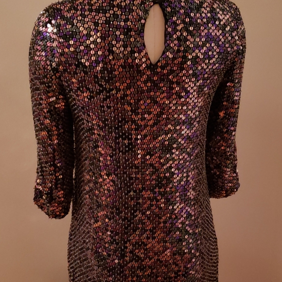 Parker multy colored hand sequined coctail dress - Picture 6 of 10